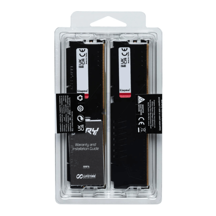 Kingston Fury Beast RAM, 32GB (2x16GB), DDR5, 5200Mhz, black
