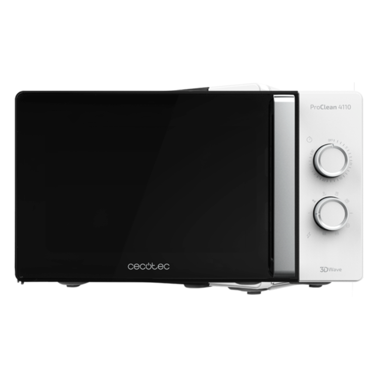 Cecotec ProClean 4110 microwave, black and white, 2 dials.