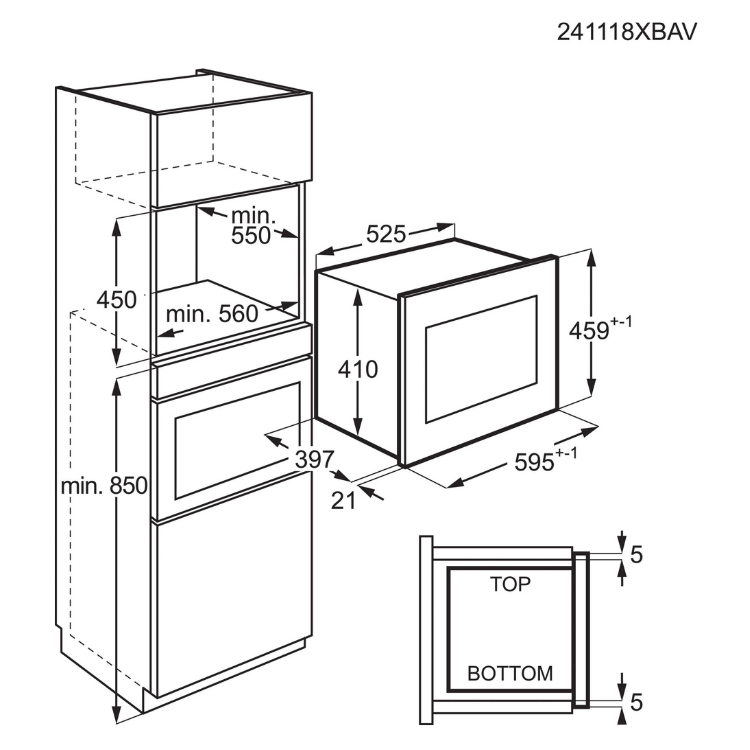 Microondas de Encastre AEG NMB6G261UB 26L 900W c/ Grill