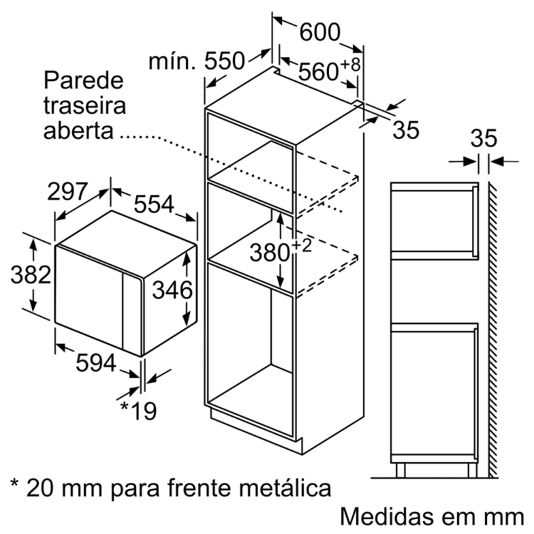 Microondas de Encastre Balay 3CG5172N2 c/Grill 20L 800W