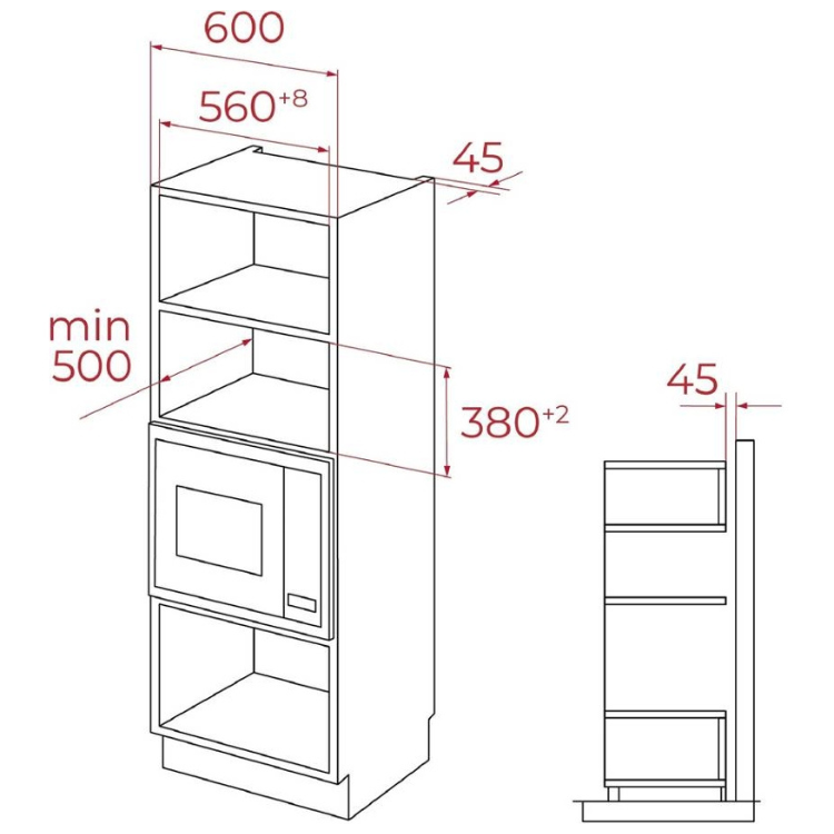 Teka MSEG825FI Einbau-Mikrowelle 25L 900W