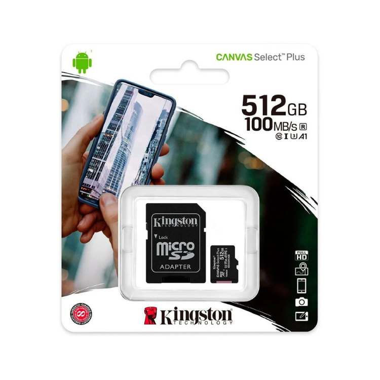 Kingston Canvas Select Plus microSD 512GB card and adapter