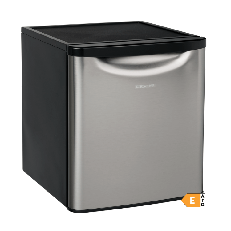 Jocel JF45I014788 mini fridge, 45L, black and silver compact design.