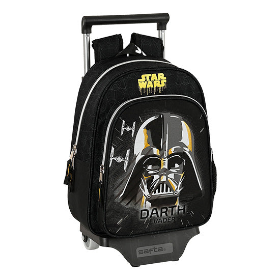 Safta Star Wars Fighter Schulranzen mit Rollen, schwarz