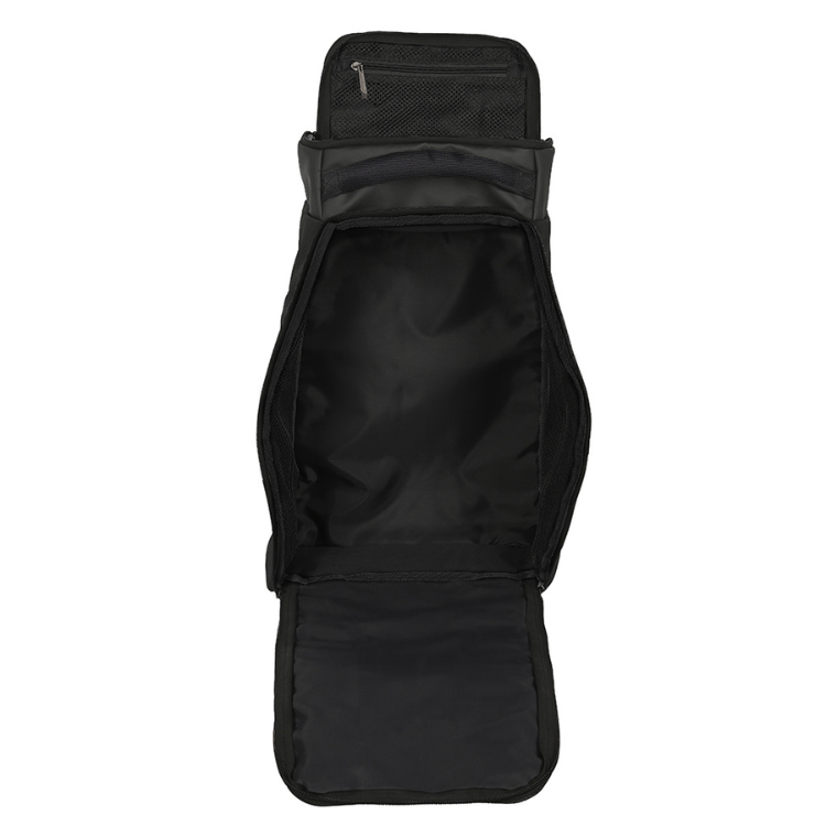 Mochila de Viagem Safta Business Preto, vista interior, material sintético, vários bolsos e compartimentos.