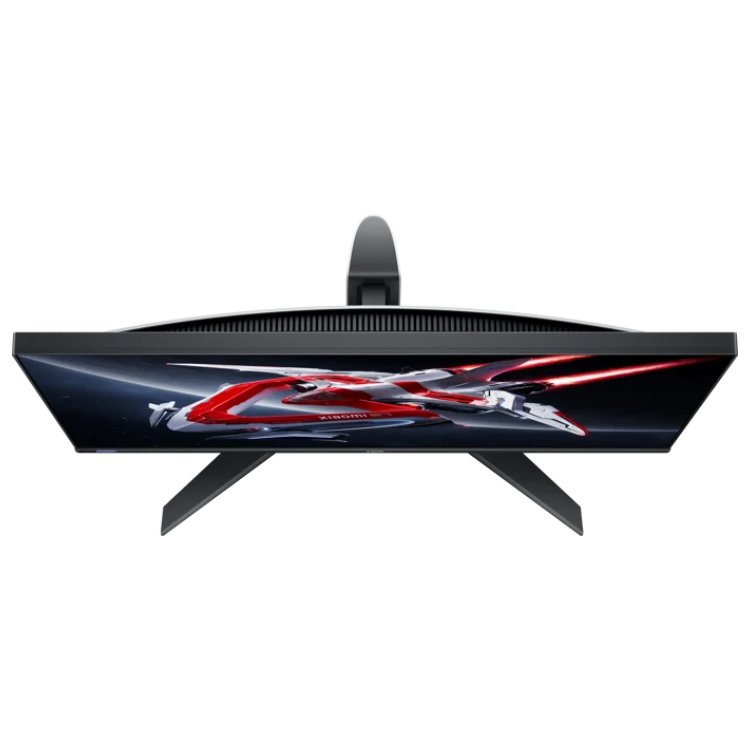 Monitor Gaming Xiaomi 27i 27" Mini LED preto com imagem de avião a jato vermelho e prata em ecrã.