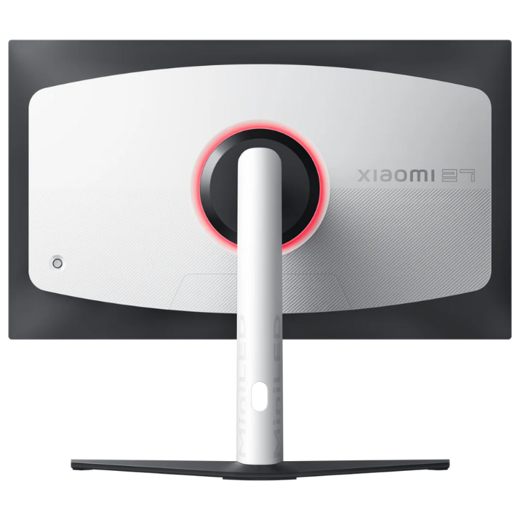 Monitor Gaming Xiaomi 27i, 27", Mini LED, 180Hz, base branca e preto.