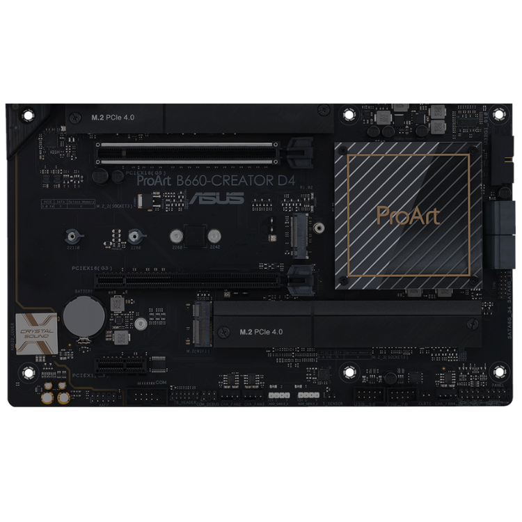 ASUS ProArt B660 Creator motherboard, black, LGA 1700, DDR4.
