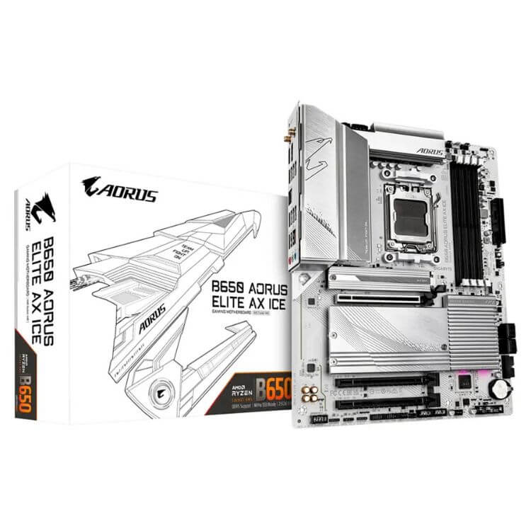 Motherboard ATX Gigabyte B650 Elite AX Ice Wi-Fi 6 AM5 DDR5