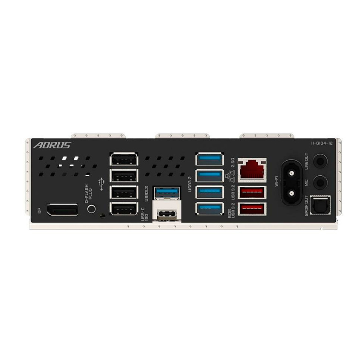 Gigabyte B850 AORUS ELITE Wifi7 motherboard, black with silver trim, various ports.