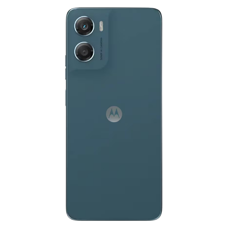 Smartphone Motorola G06 4GB/256GB Dual Sim Azul, com duas câmaras e logótipo da marca na parte de trás.