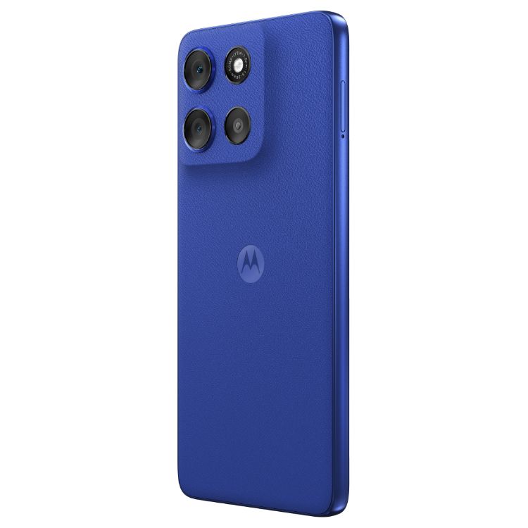 Smartphone Motorola G56 5G, azul, 8GB/256GB, câmara tripla, logotipo da Motorola no verso.