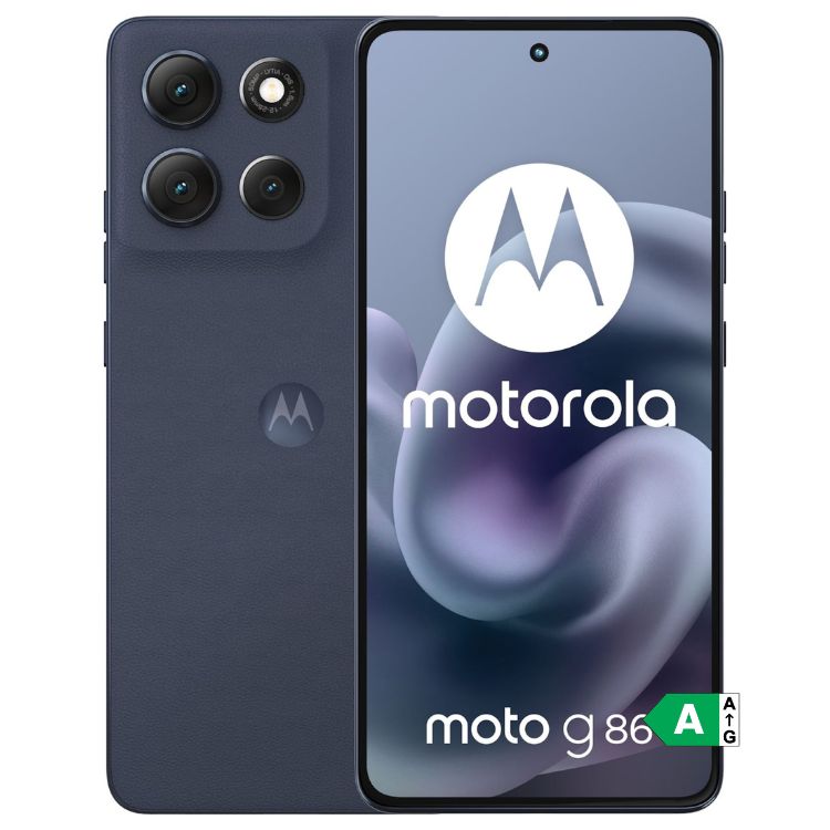 Smartphone Motorola Moto G86 5G, azul, 8GB/256GB, câmaras triplas.