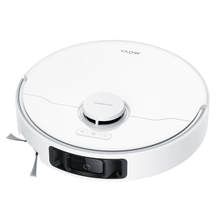 Aspirador robot MOVA P50 Ultra branco com base de carregamento, 19000Pa, 5200mAh.
