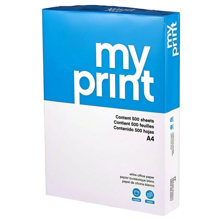 Resma de Papel My Print Impressora A4 Multiusos Universal 75 g/m² 500 folhas Branco