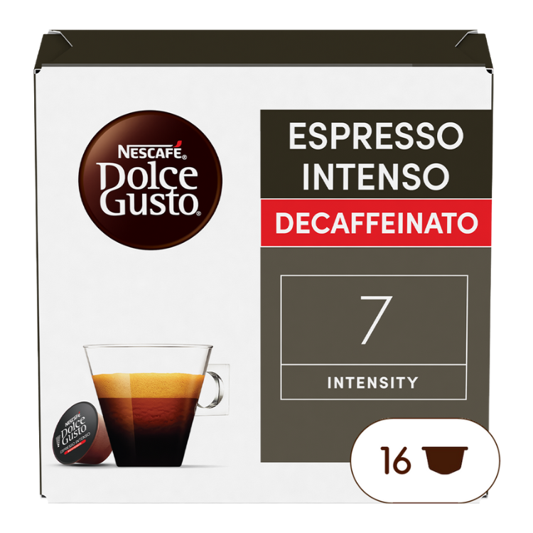 Café Nescafé Dolce Gusto Espresso Intenso Descafeinado 16 Cápsulas