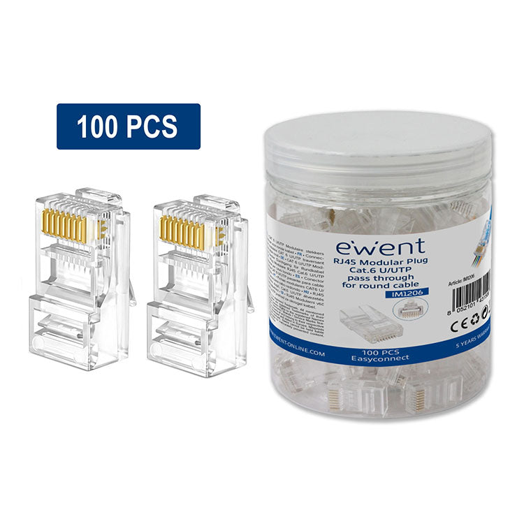 RJ45 Cat.6 U/UTP Ewent Stecker (100er-Pack)