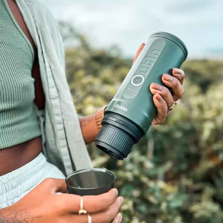 Máquina de Café Portátil Outin Expresso Nespresso Verde