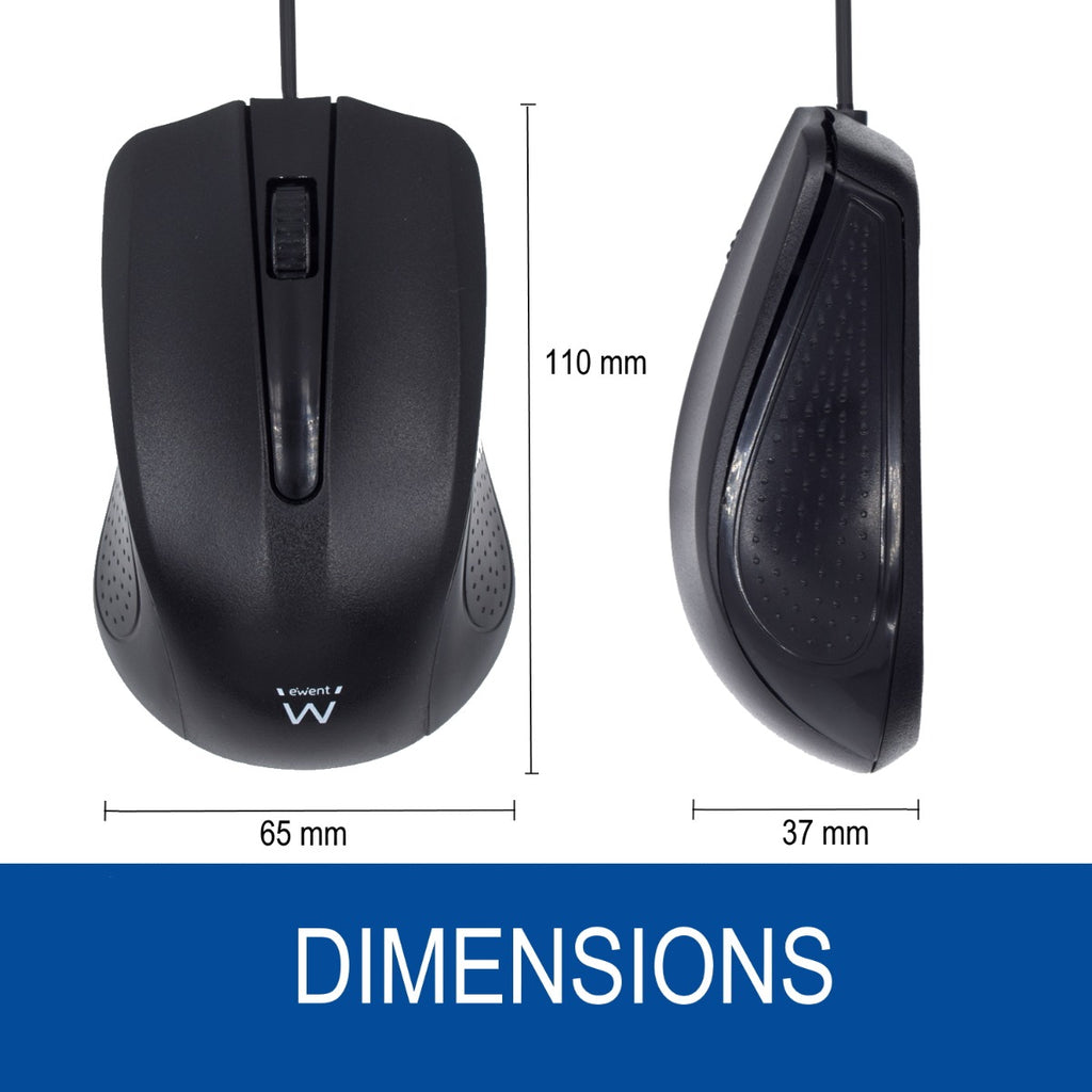 Ewent USB Optische Maus, schwarz