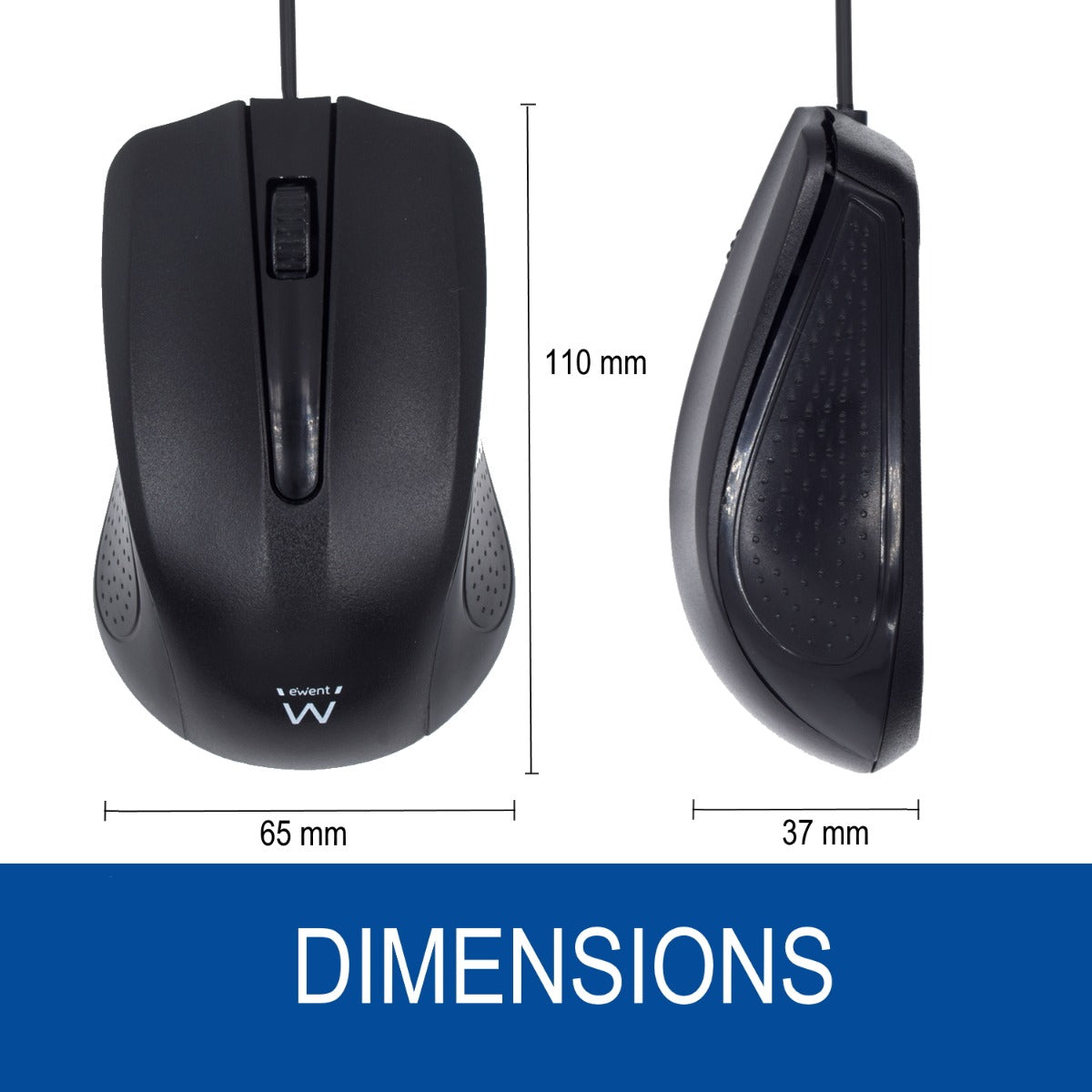 Ewent USB Optische Maus, schwarz