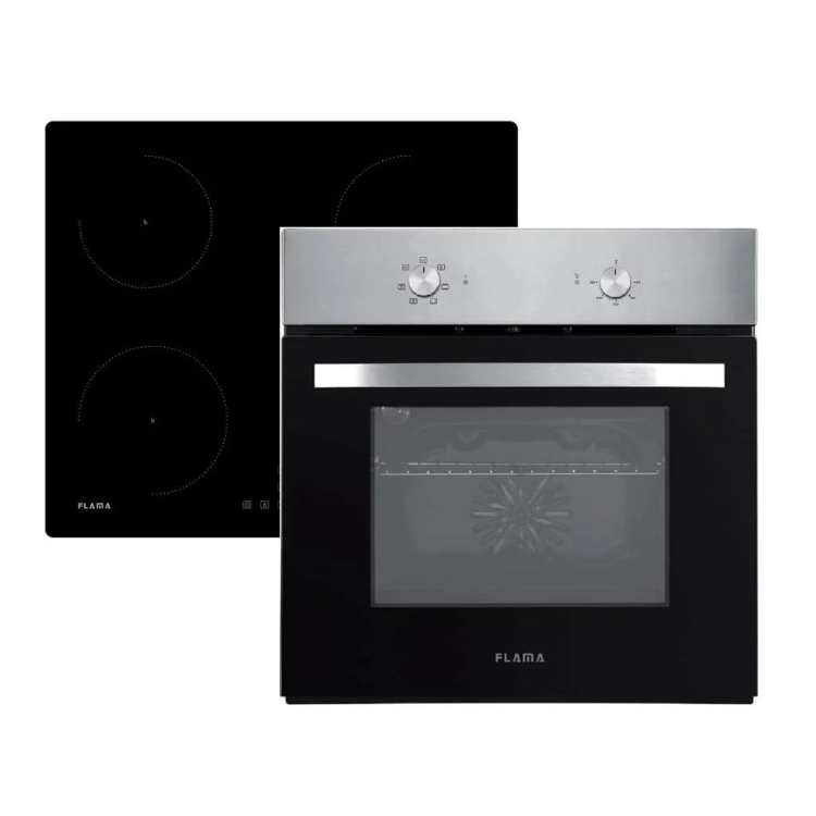 Flama Backofen 54L + Induktionskochfeld 4 Zonen 9902FL