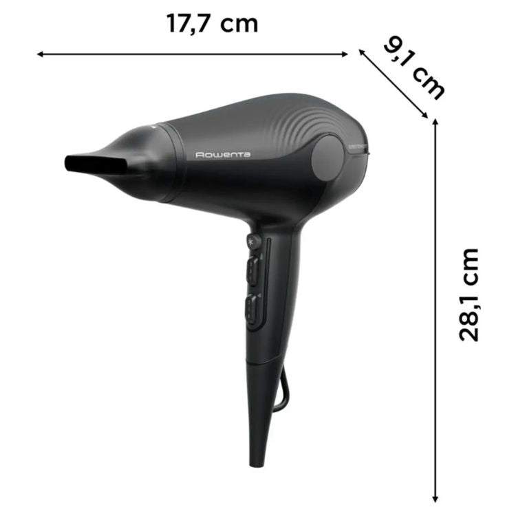 Rowenta CV6430F0 + CF322LF0 Haartrockner- und Glätteisen-Set, Ionen-Keratin & Glow, Schwarz
