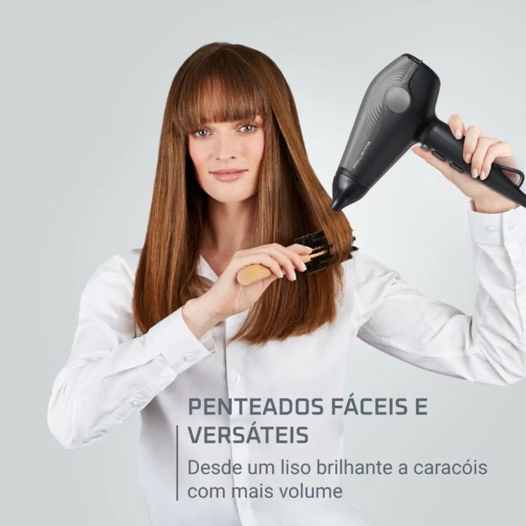 Rowenta CV6430F0 + CF322LF0 Haartrockner- und Glätteisen-Set, Ionen-Keratin & Glow, Schwarz