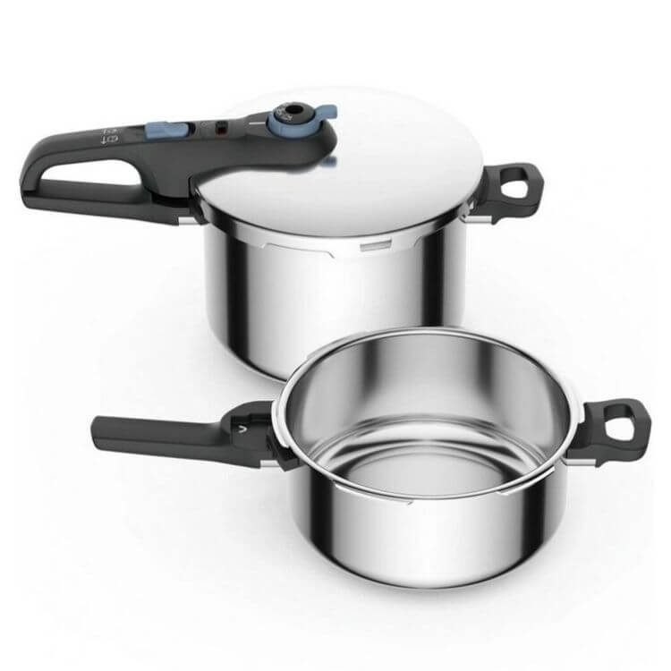 Conjunto de Panelas de Pressão Tefal Secure P25843 4L + 6L Inox