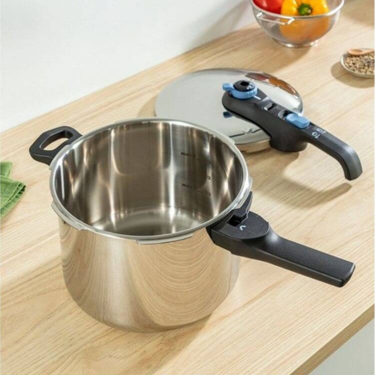 Conjunto de Panelas de Pressão Tefal Secure P25843 4L + 6L Inox