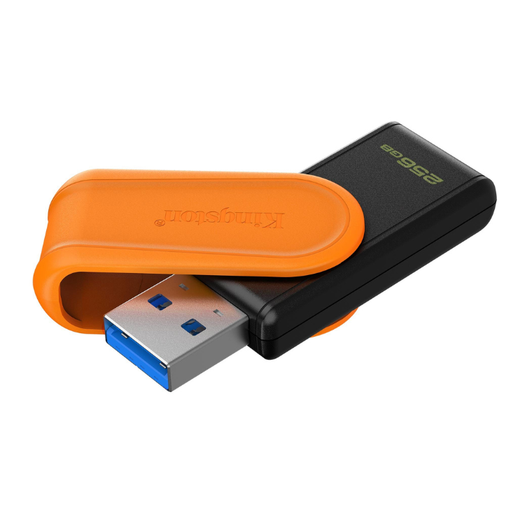 Pen Drive Kingston DataTraveler Exodia S 256GB USB 3.2 Preto e Laranja