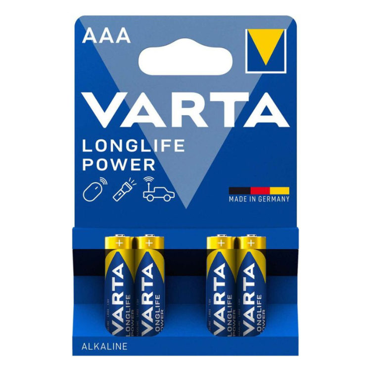 Pilhas Varta 4xAAA Longlife Power 1,5V