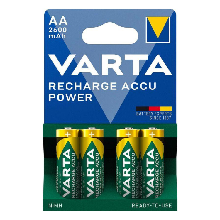 Pilha Varta Recarregável 4xAA 2600mAh