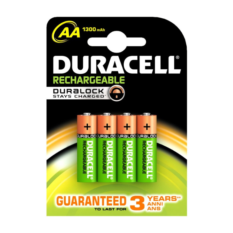 Pilhas Duracell Recarregáveis 4xAA 1300mAh