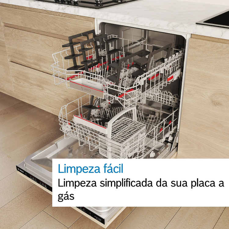 Placa de Gás Bosch Serie 6 PCC6A5I90 3 Zonas 60cm