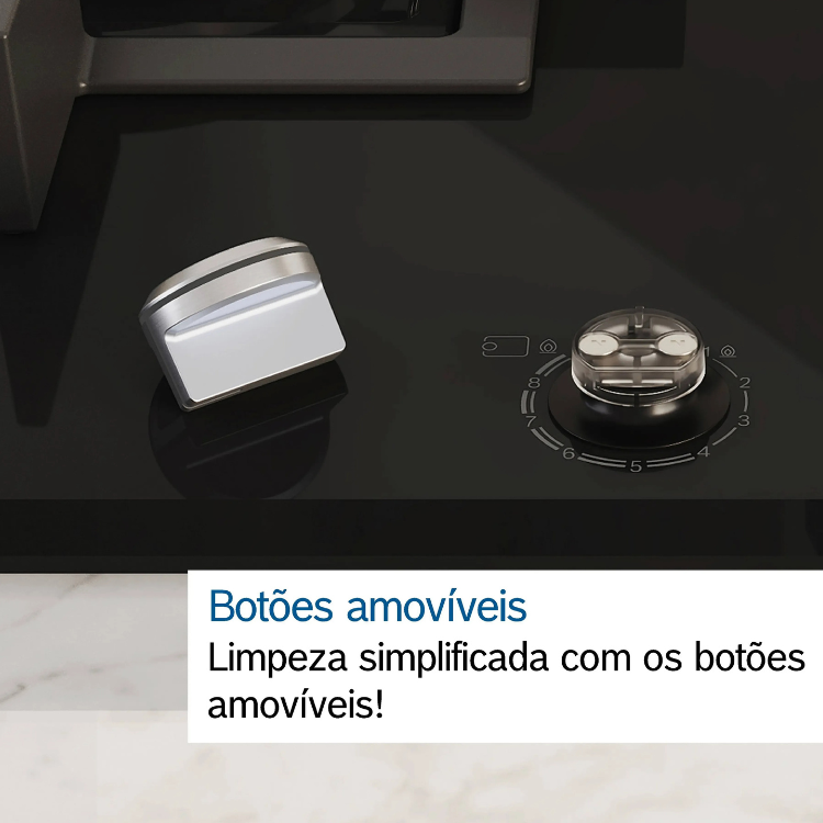 Placa de Gás Bosch Serie 6 PCC6A5I90 3 Zonas 60cm