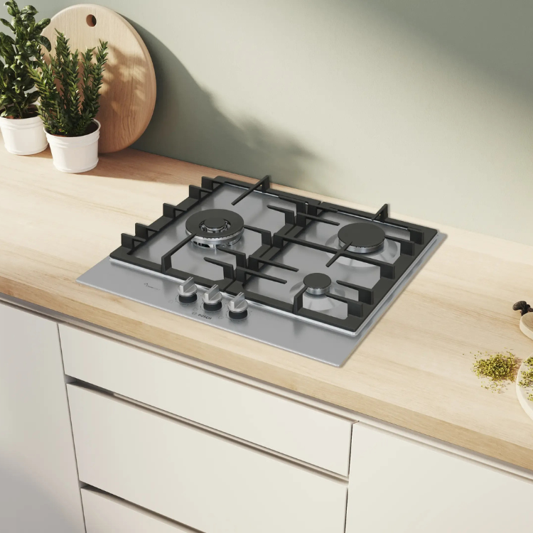 Placa de Gás Bosch Serie 6 PCC6A5I90 3 Zonas 60cm