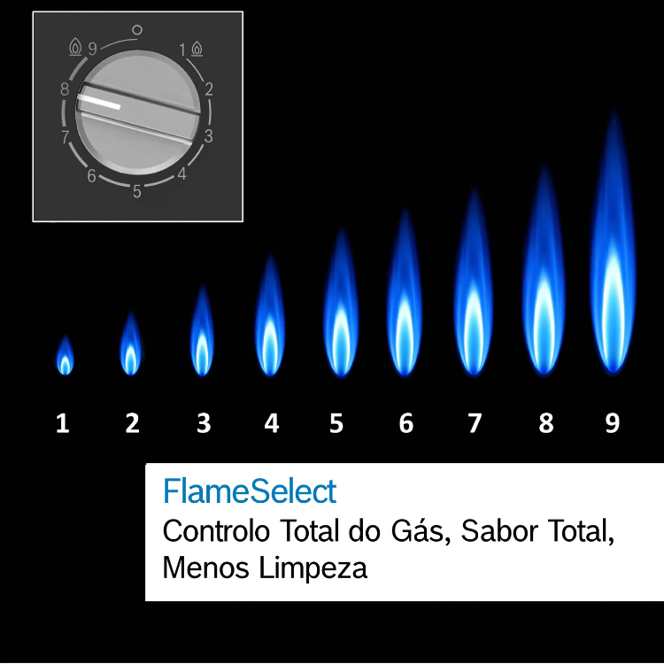 Placa de Gás Bosch Serie 6 PCP6A5I90 4 Zonas 60cm