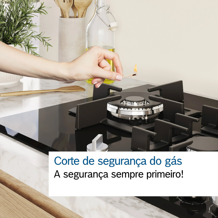 Placa de Gás Bosch Serie 6 PCP6A5I90 4 Zonas 60cm