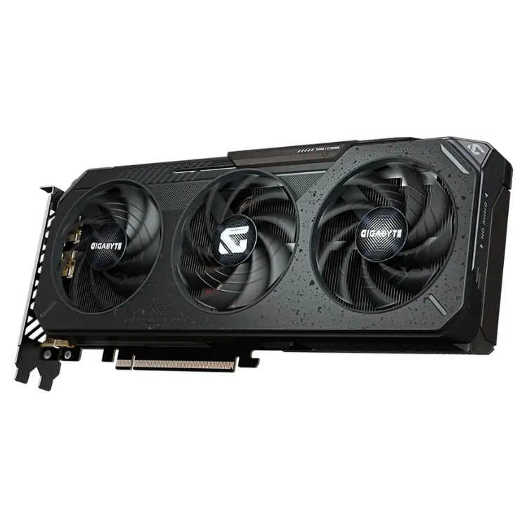 Gigabyte Radeon RX 9060 XT Gaming OC 16GB GDDR6 graphics card, black, triple-fan cooling system.
