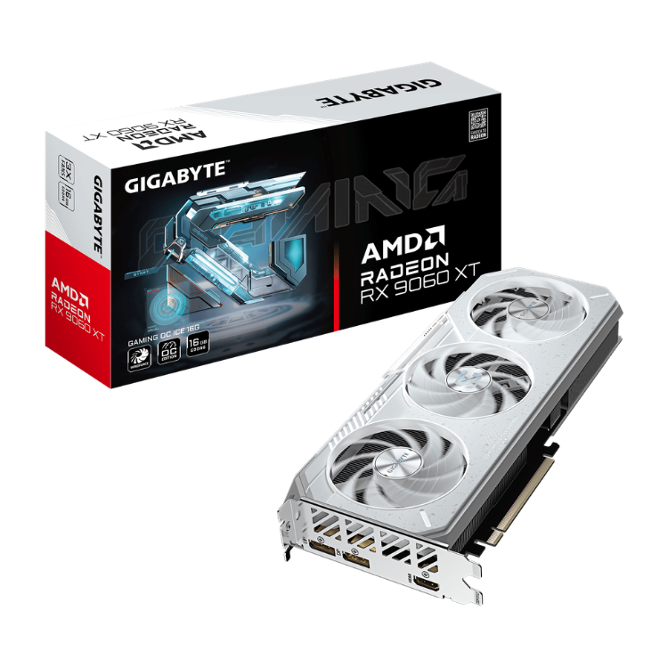Placa Gráfica Gigabyte Radeon RX 9060 XT Gaming OC Ice 16GB GDDR6
