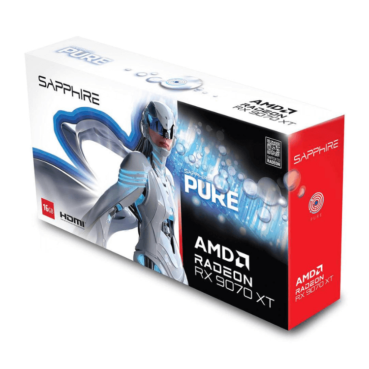 Placa Gráfica Sapphire AMD Radeon RX 9070 XT Pure OC 16GB GDDR6