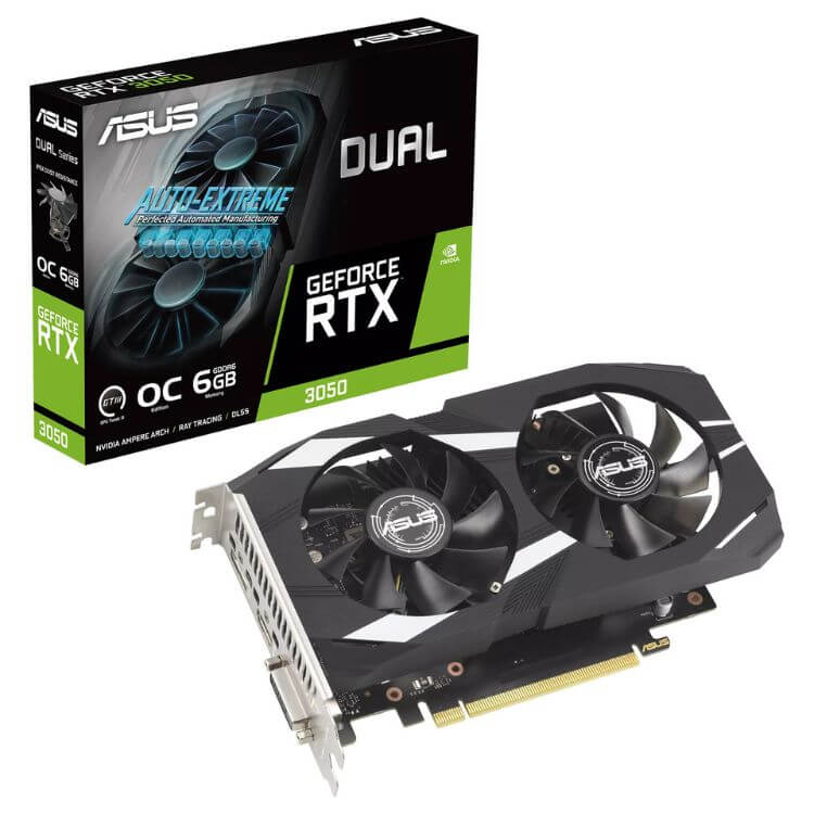 Placa Gráfica Asus Dual GeForce RTX 3050 GDDR6 OC 6GB