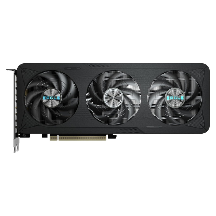 Gigabyte NVIDIA GeForce RTX 5060TI Eagle Max OC 8GB GDDR7 graphics card, black, triple-fan cooling system.