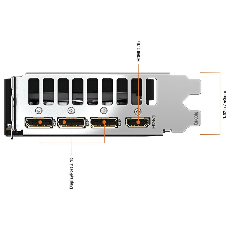 Gigabyte NVIDIA GeForce RTX 5060TI Eagle Max OC 8GB GDDR7 graphics card, silver, with HDMI, DisplayPort, and PCIe connectors.