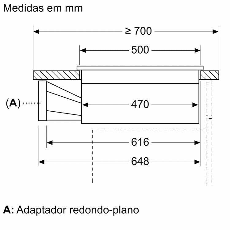 Placa de Indução c/ Exaustor Balay 3EBC983ER 7400W 4 Zonas 80cm