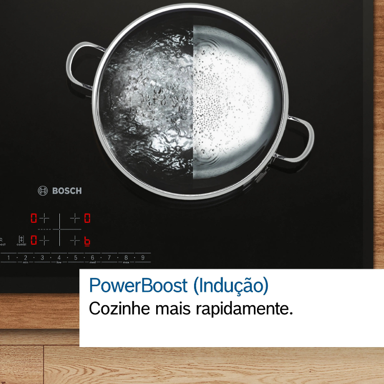 Placa de Indução Bosch Serie 6 PIJ631HC1E 7400W 3 Zonas 60cm