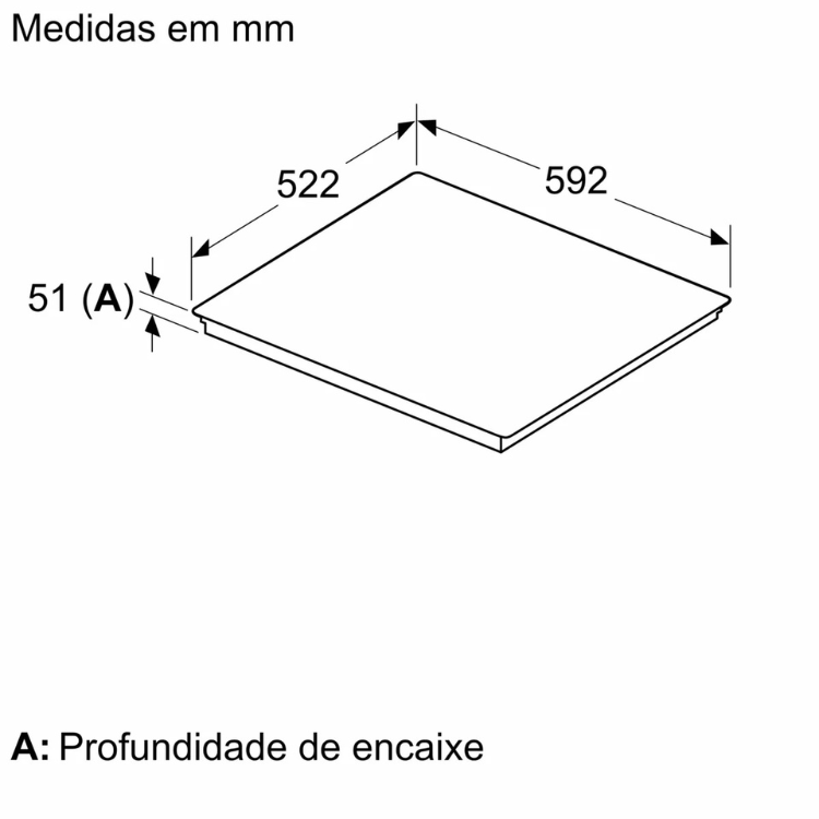 Placa de Indução Bosch Serie 6 PVJ631HC1E 7400W 3 Zonas 60cm