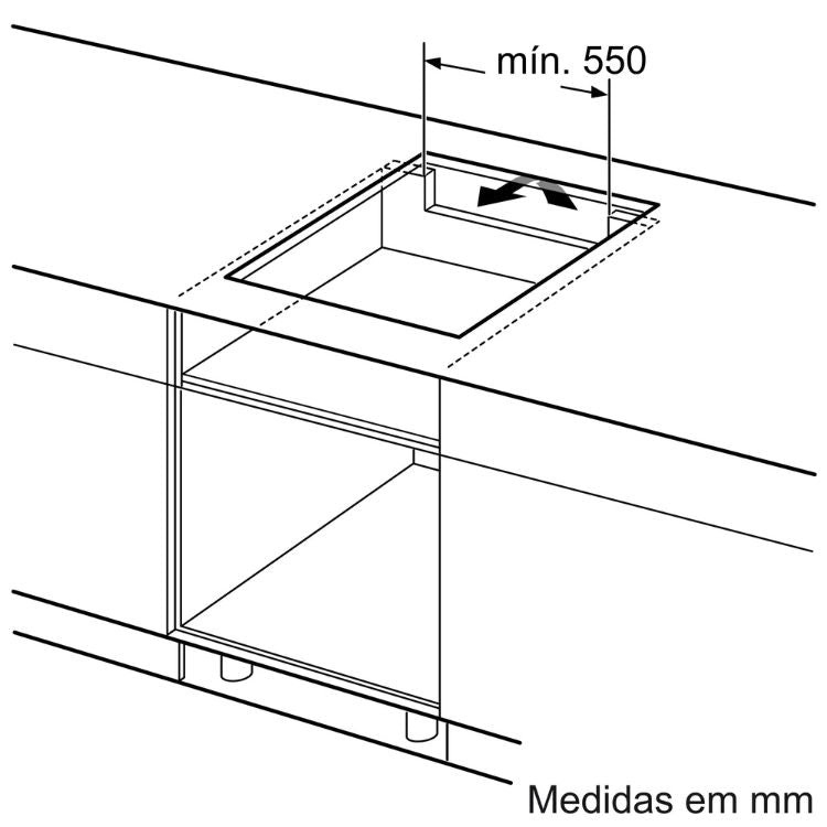 Placa de Indução Bosch Serie 6 PVS731HC1E 6900W 4 Zonas 70cm