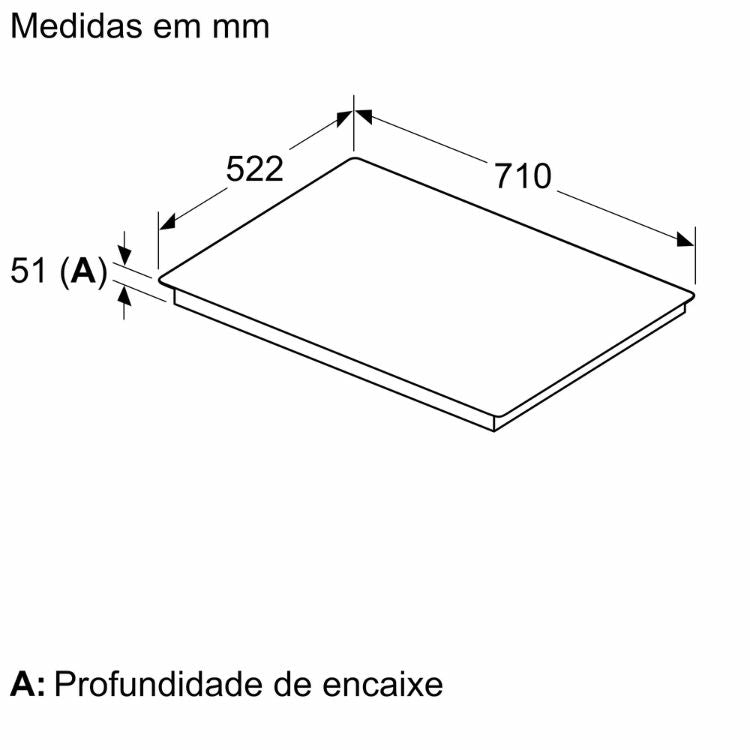 Placa de Indução Bosch Serie 6 PVS731HC1E 6900W 4 Zonas 70cm