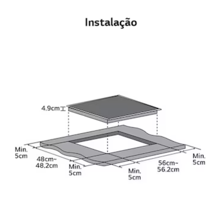 Placa de Indução LG CI5Z2420BN 7400W 3 Zonas 59cm